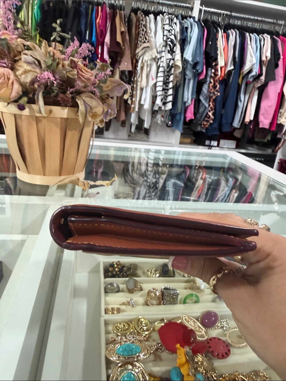 Coach Brown Leather Wallet with Gold Tone Hardware - Picture 6 of 7